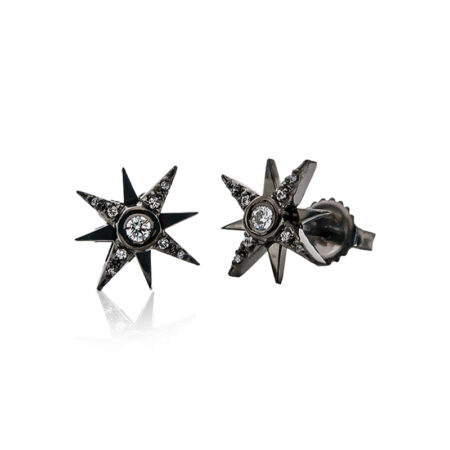Star Diamond Stud Earrings