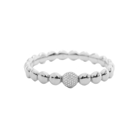 White Gold and Diamond Stretch Bracelet