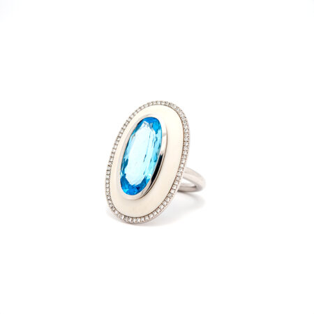 Acrylic Glass and Diamond Ring