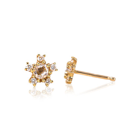 Rose-cut Diamond Studs