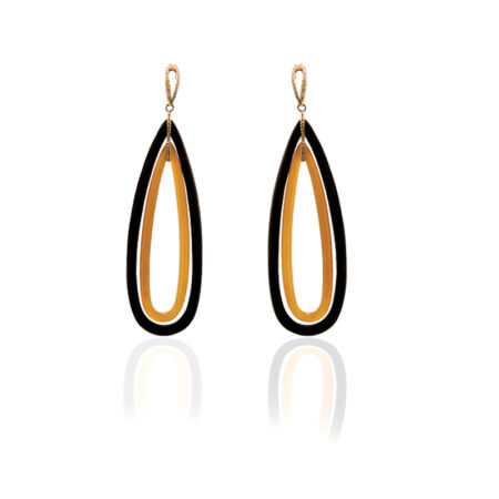 Brown Agate and Cocobolo Earring Pendant