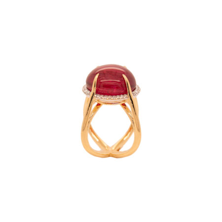 Cat's Eye Tourmaline Gold Ring