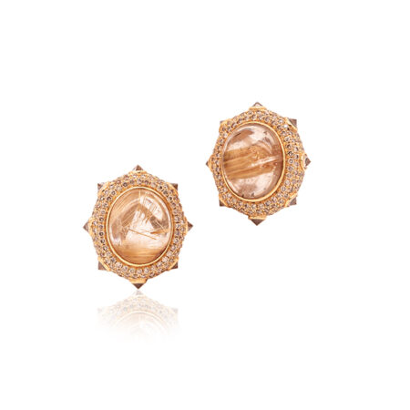Quartz and Diamonds Earrings