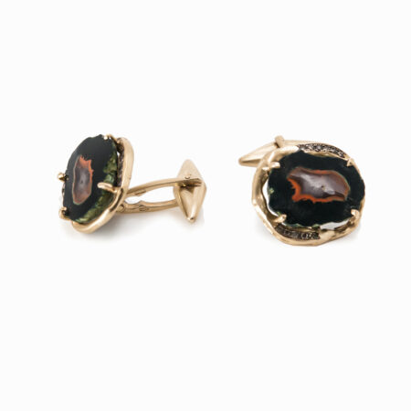 Gold and Champagne Diamonds Cufflinks