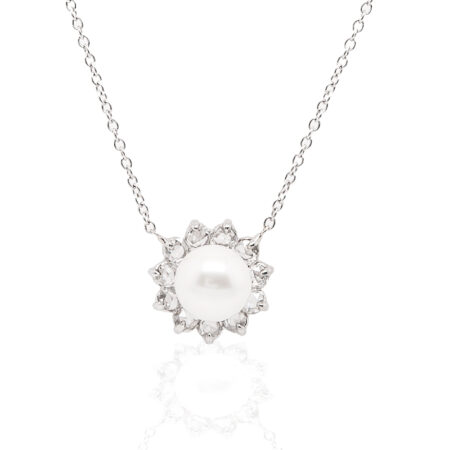 Pearl and Diamond Pendant