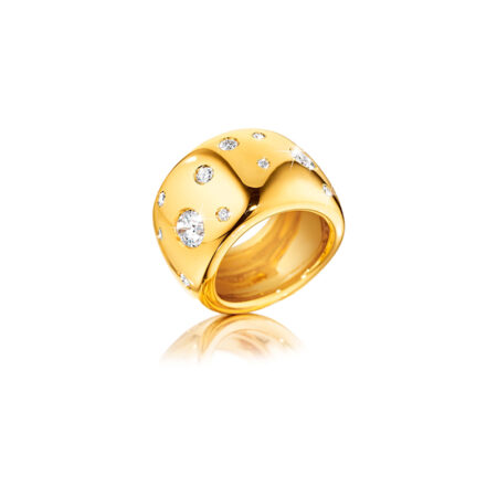 Verdura Gold and Diamond "Constellation" Ring