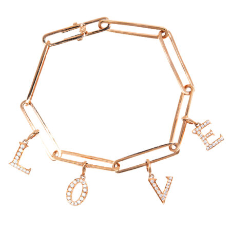 Diamond Paperclip Bracelet