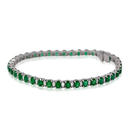 Emerald And Diamond Bracelet