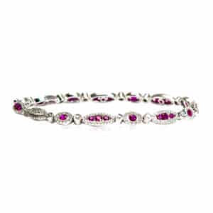 Rubies And Diamond Bracelet