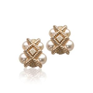 Pearl and Diamond Earrings