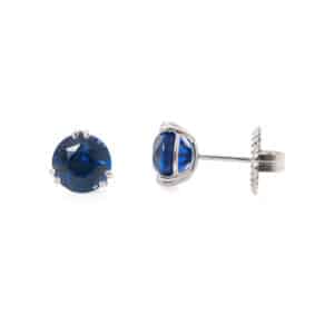 Blue Sapphire Stud Earrings