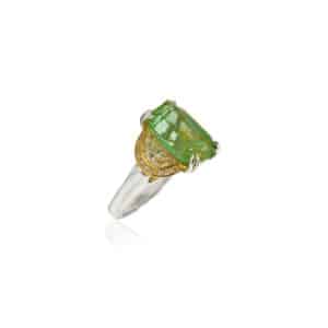 Green Tourmaline Cocktail Ring