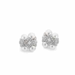 Pearl and Diamond Earrings