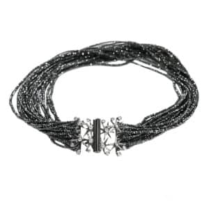 Twenty Strand Black Diamond Beads Necklace