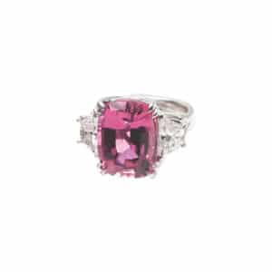 Pink Tourmaline Engagement Ring