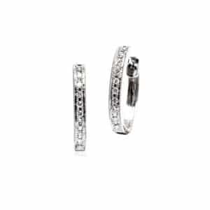 White Gold and Diamond Earrings