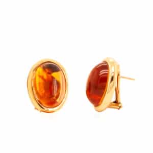 Gold and citrines Earclips