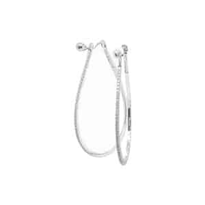 Gold and Diamond Loop Earrings