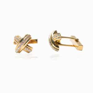 Gold and Diamond Cufflinks