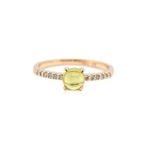 Peridot & Diamond ring from the Stackable collection