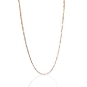 Diamonds & Gold Tennis Necklace