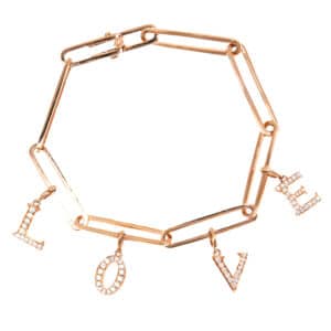 Diamond Paperclip Bracelet