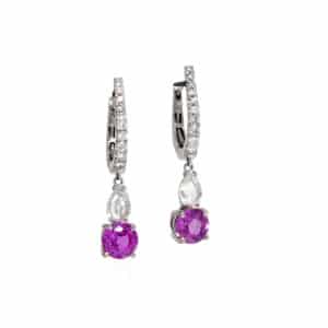 Sapphires and Diamonds Drop Earrings