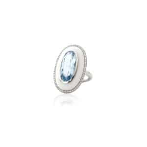 White Gold and Topaz Ring
