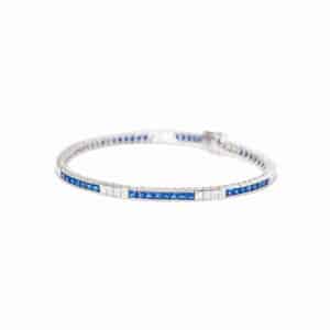 Blue Sapphire Line Bracelet