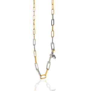 Diamond Paper-Clip Necklace