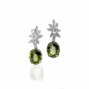 Green Tourmalines Drop Earrings