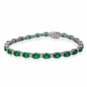Emerald And Diamond Bracelet