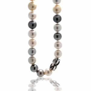 Grey and Gold  Pearl Necklace