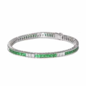 Emerald And Diamond Bracelet