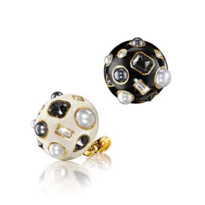 Verdura "FULCO 80TH" DOME EARCLIPS
