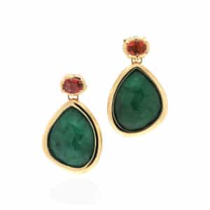 Emerald and Sapphire Earrings