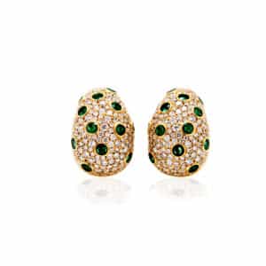 Emerald and Diamond Earrings