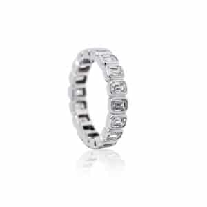 Emerald Cut Eternity Band