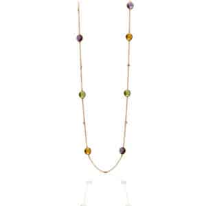 Multi-Colour Gemstone Necklace